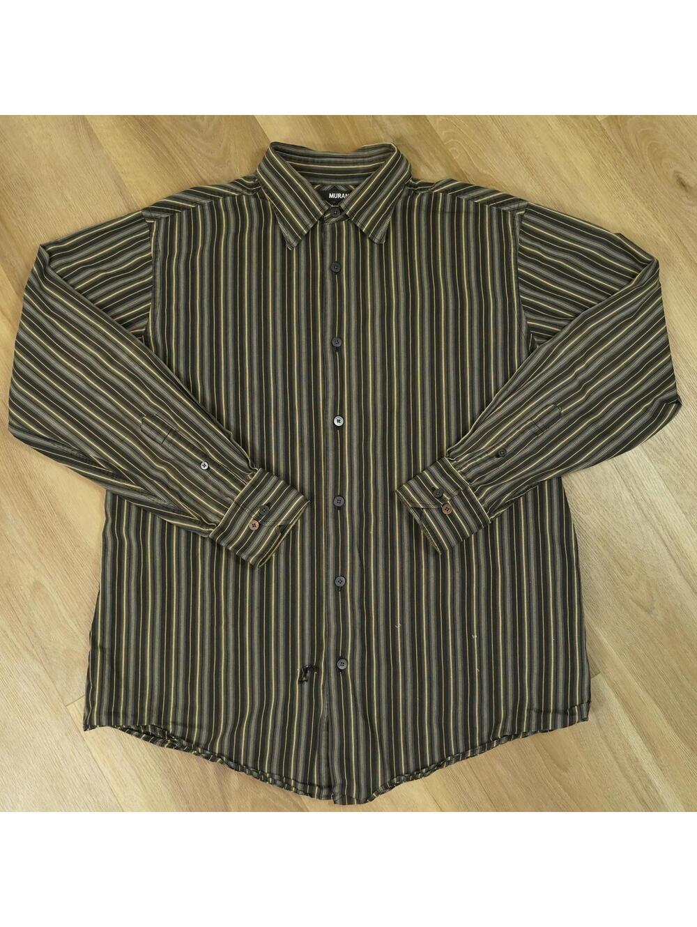 Murano Modern Comfort XLA - Striped Button Up, Mens L